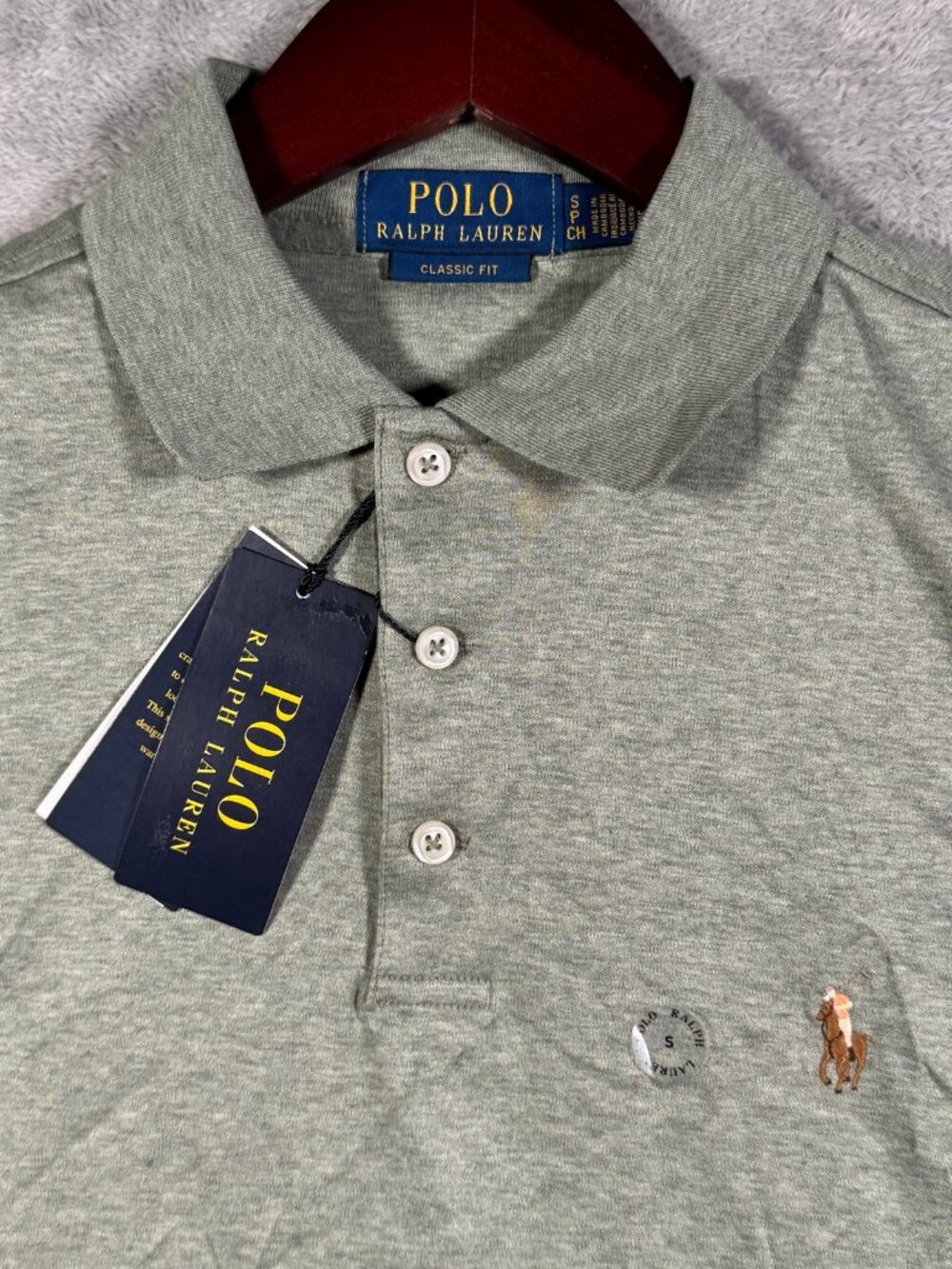 Polo Ralph Lauren Shirt Mens S Green Heather Short Sleeve Classic Fit Soft $118